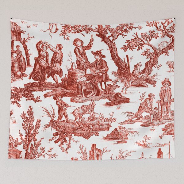 Item preview, Kosher Meat Red Toile de Jouy - Kosher Meat designed and sold by thekosherhub.