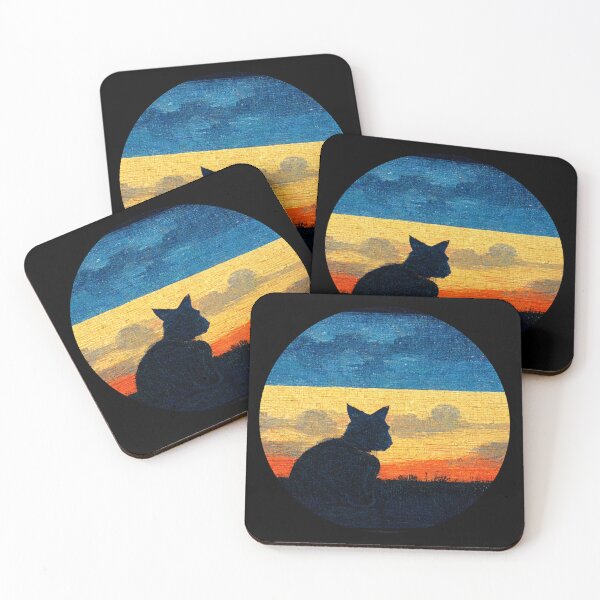 Item preview, Cat Watching Sunset AI generator designed and sold by GraymanShop.