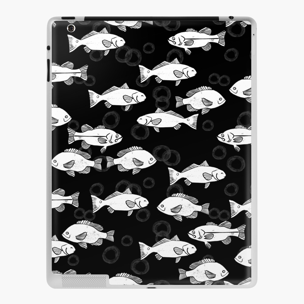 Black and white linocut Fish ocean animal minimal beach decor coastal nautical Black and white linocut Fish ocean animal minimal beach decor coastal nautical