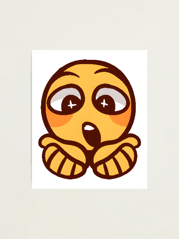 Thinking about cursed emoji hand Sticker for Sale by JanineUrban