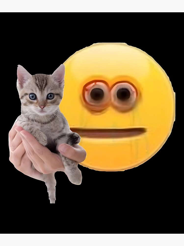 Thinking about cursed emoji hand Sticker for Sale by JanineUrban