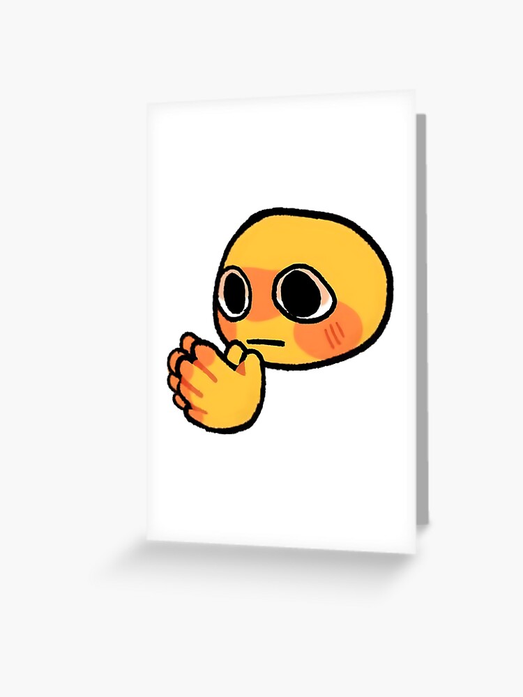 Thinking about cursed emoji hand Sticker for Sale by JanineUrban