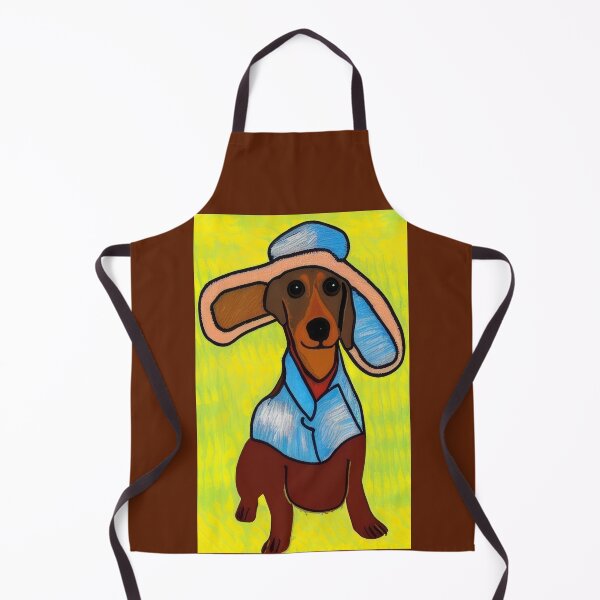 Item preview, Vincent van Dog (#32) Van Gogh dog (dachshund with hat) [Create a set!] designed and sold by SolidEarthArt.