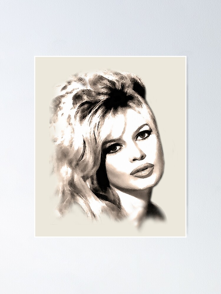 "Brigitte Bardot Digital Painting" Poster For Sale By 3dgartstudio ...