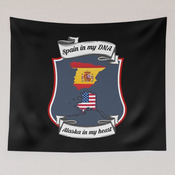 Item preview, Spain in my DNA, Alaska in my heart Heritage designed and sold by Tony ⭐⭐⭐⭐⭐.