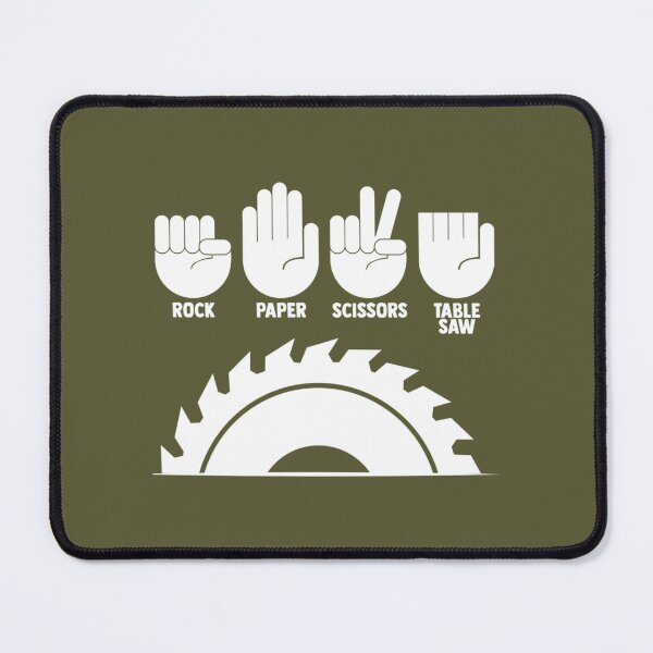Item preview, Rock Paper Scissors Table Saw Carpentry Sawing Sawdust Design designed and sold by Milani570726.
