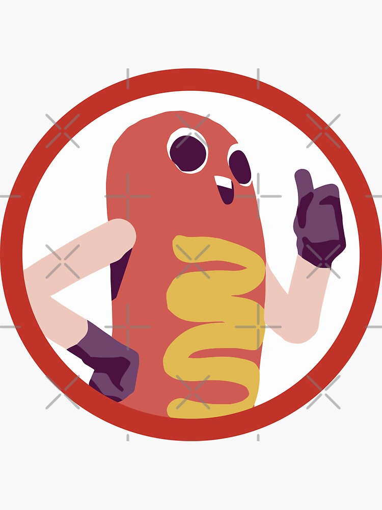 Thumbnail 3 of 3, Sticker, Hawt Dawg Man Stickers designed and sold by Miryinthesky.