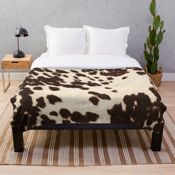 Brown Cowhide 2 Throw Blanket