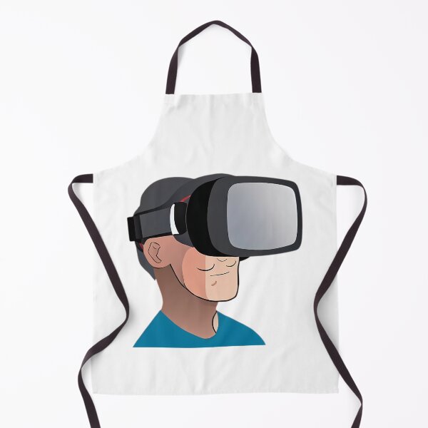 Item preview, Curly Italian Mustache Guy Wearing Large  VR Headset (anime style) designed and sold by Digital-Davinci.