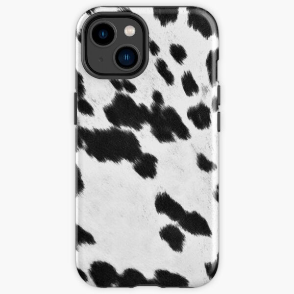Faux Cowhide Black and White 3 iPhone Tough Case