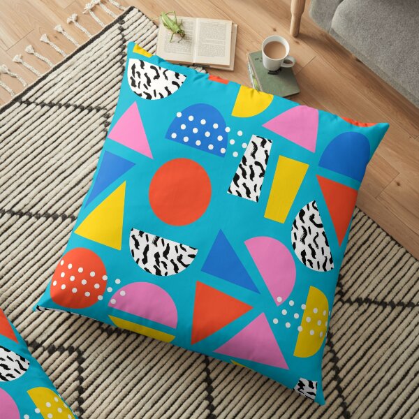 Airhead - memphis retro throwback minimal geometric colorful pattern 80s style 1980's Floor Pillow