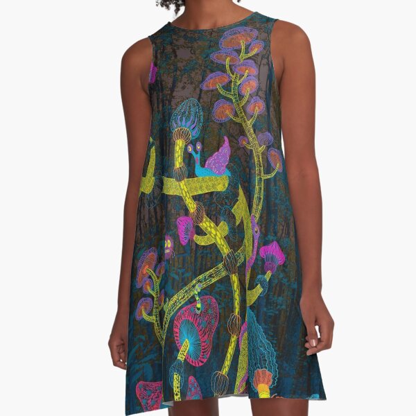 neon mushroom dress