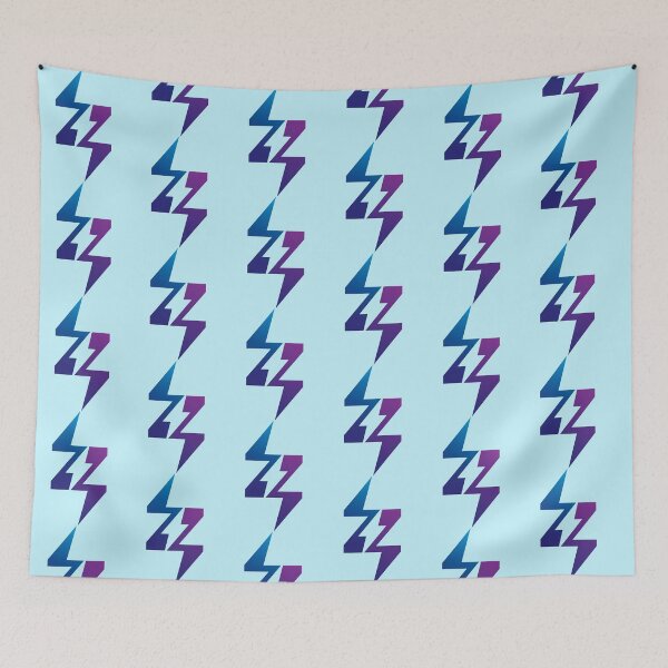 Item preview, Letter Z Energy Power Bolt Lightning  Flash Graphic in Blue and Purple designed and sold by Wiggly Lines.