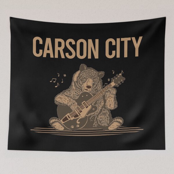 Aperçu de l'œuvre Ours avec guitare Carson City créée et vendue par BloodMoneyTwit.