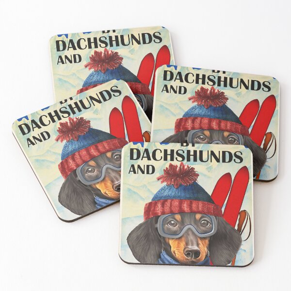 Item preview, Easily Distracted By Dachshund and Skiing designed and sold by lDonoghGAleries.