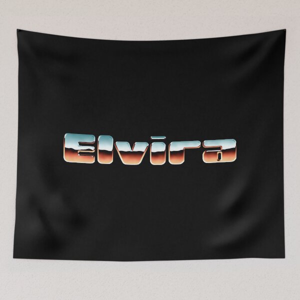 Item preview, Elvira name - Cool 80s retro chrome design designed and sold by NameTheory.