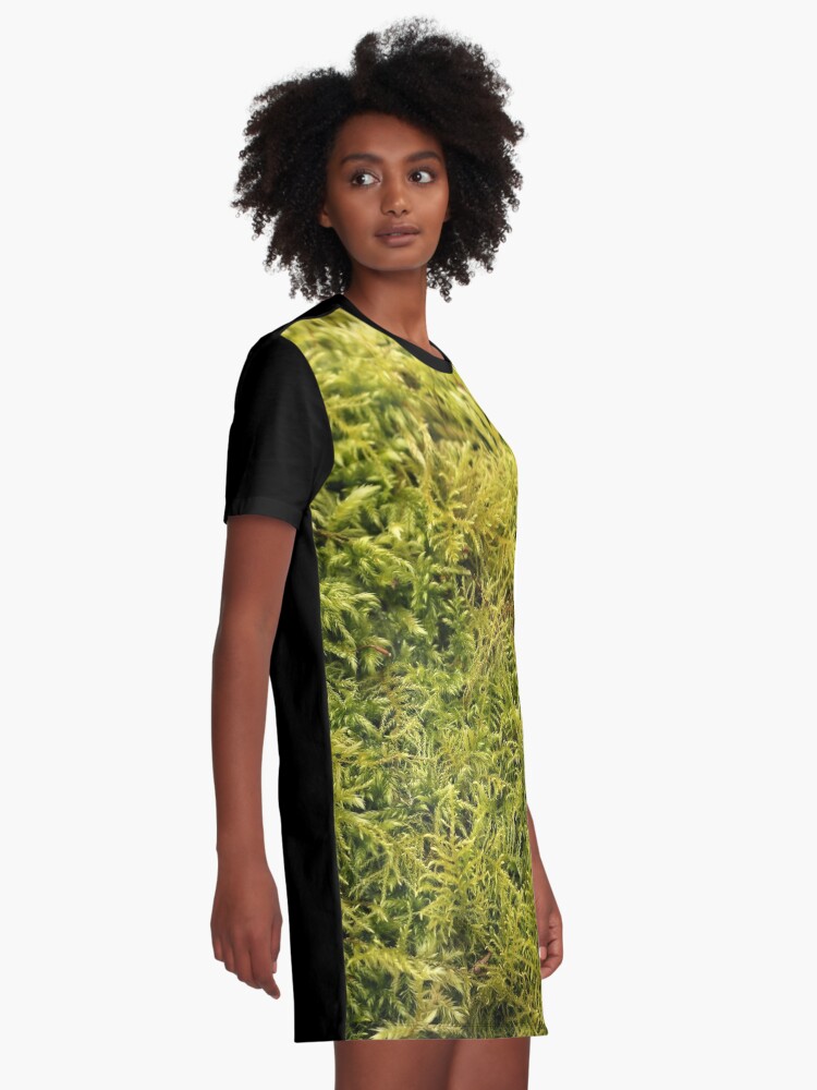 Green Moss Texture Graphic T-Shirt Dress for Sale by pinkal