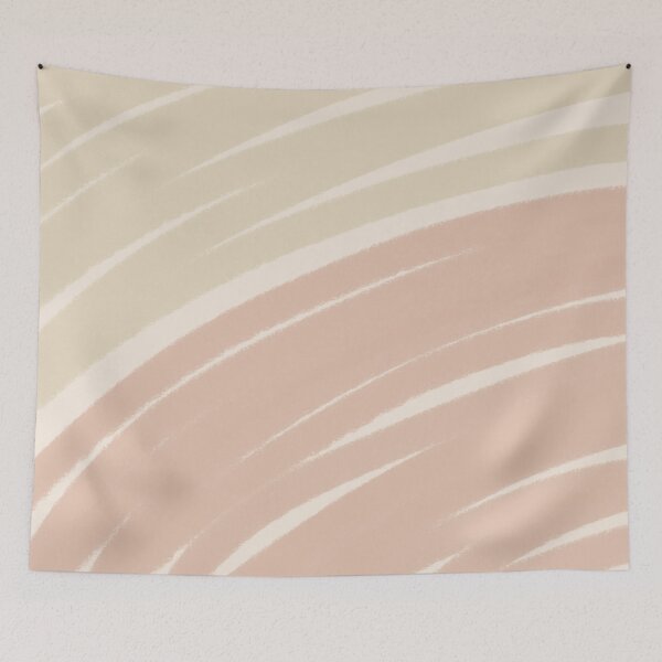 Item preview, Neutral Swirl Wavy Lines Maximalist Pattern Retro Style Cute Aesthetic Tan & Muted Yellow designed and sold by scorpiolane.