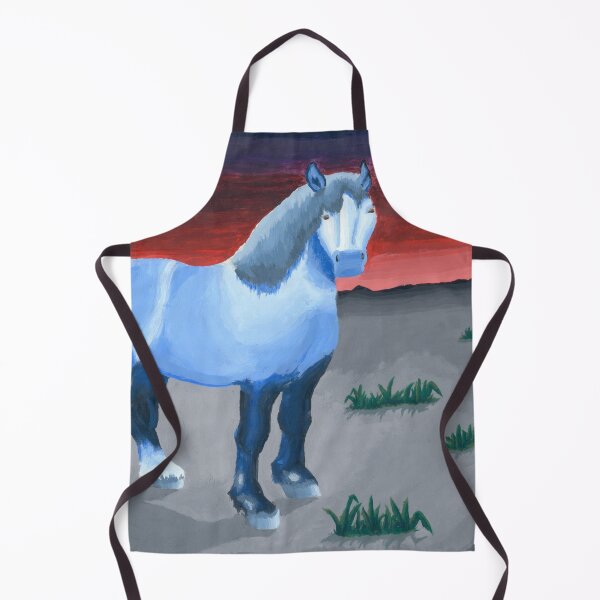 Item preview, Blue Horse Red Dawn - Acrylic Painting designed and sold by Spunwheel.