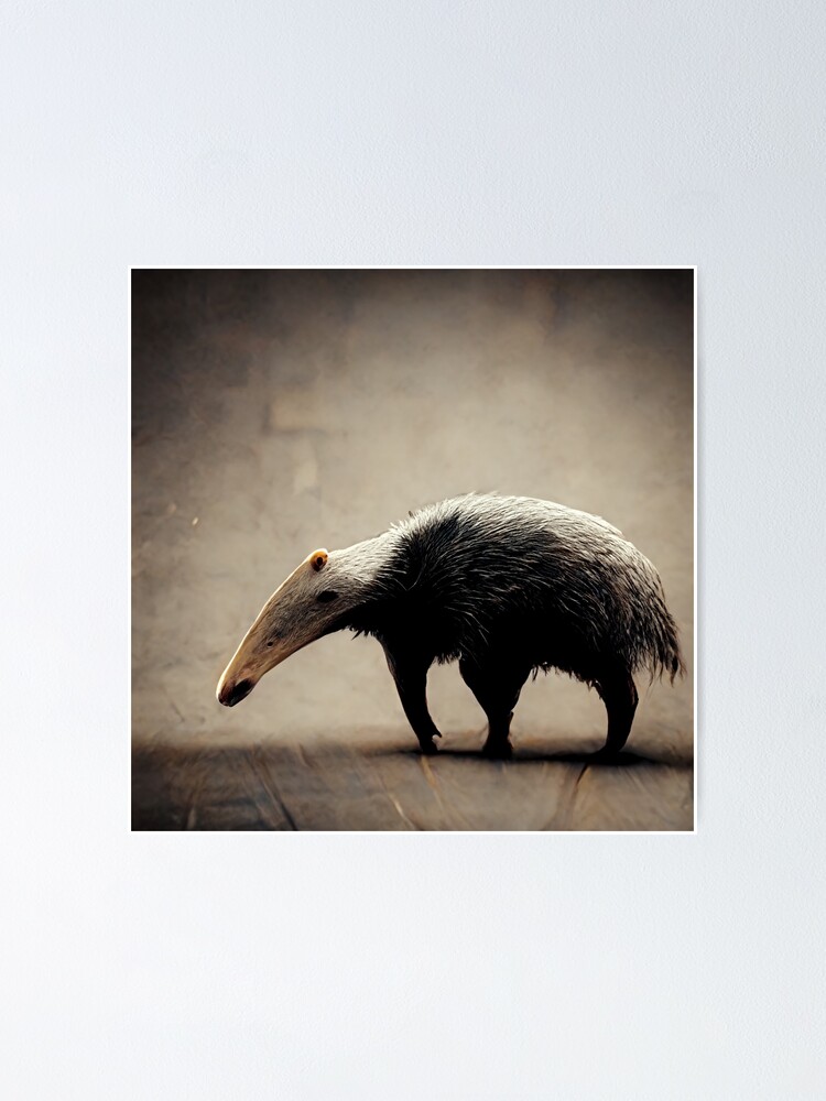 Dibujo de un oso hormiguero Póster