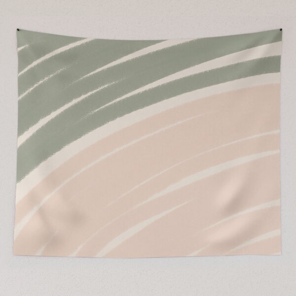 Item preview, Neutral Swirl Wavy Lines Maximalist Pattern Retro Style Cute Aesthetic Green & Muted Yellow designed and sold by scorpiolane.