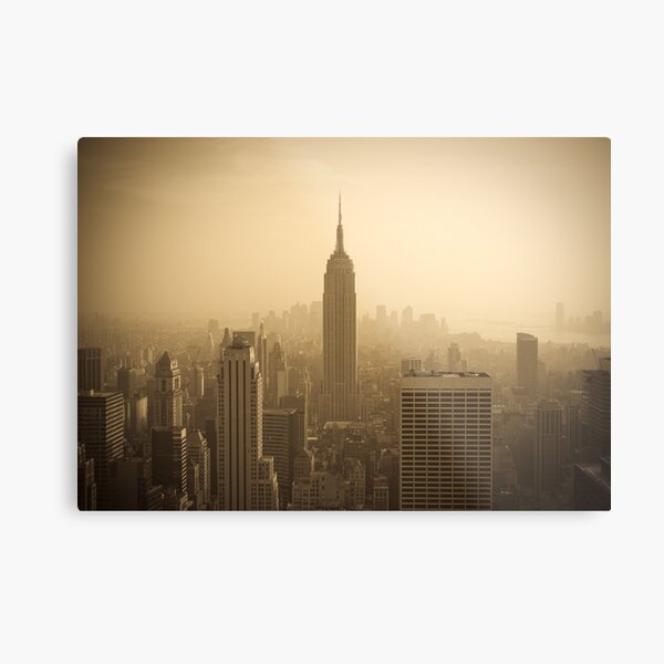 Empire State Building and Manhattan Skyline (Alan Copson ©) Metal Print