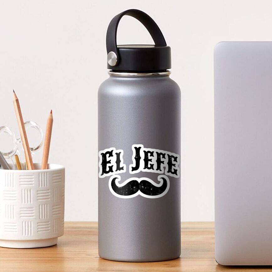 el-jefe-the-boss-in-spanish-funny-mustache-shirts-sticker-for-sale-by