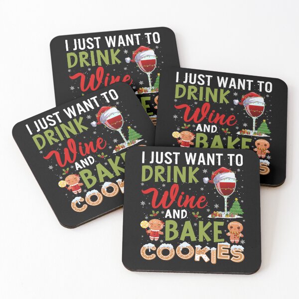 Item preview, Drink Wine And Bake Cookies Funny Christmas designed and sold by Scotte-Swiercz.