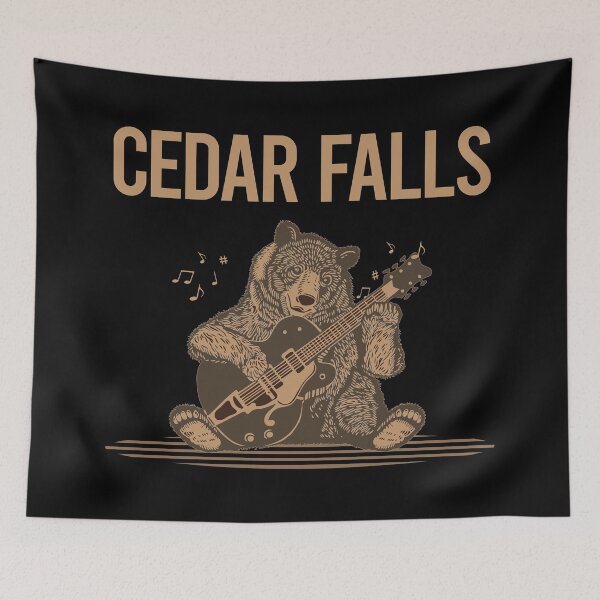Item preview, Bear With Guitar Cedar Falls designed and sold by BloodMoneyTwit.