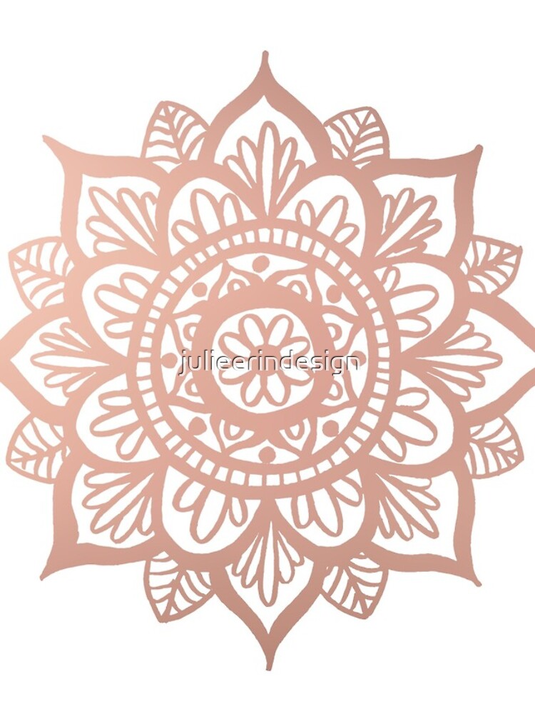 Nuevo Mandala de oro rosa de julieerindesign