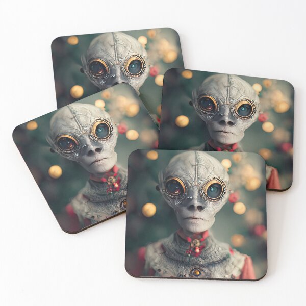 Item preview, Alien greetings Christmas card for Earthling's designed and sold by DigitalDreamArt.