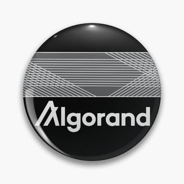 Item preview, Algorand ALGO Crypto Altcoin - Geometric Abstract Line Pattern designed and sold by CryptoMoods.