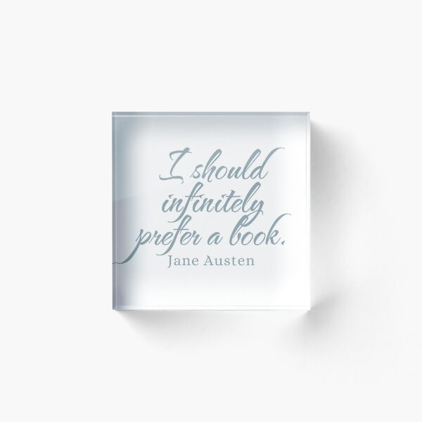 Aperçu de l'œuvre Je préférerais infiniment un livre | Citation de Jane Austen créée et vendue par CastlesClassics.