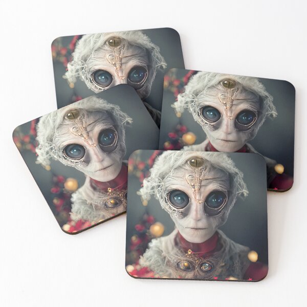 Item preview, A fun Alien greetings Christmas card for Earthling's  designed and sold by DigitalDreamArt.