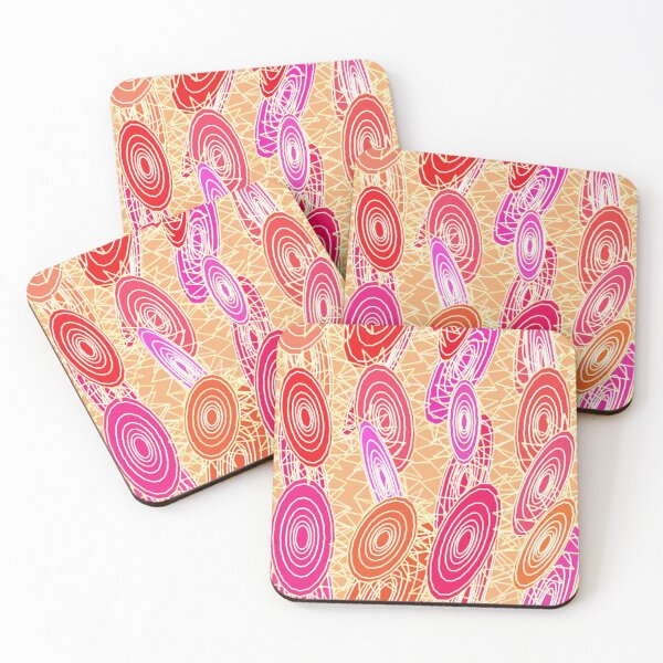 Item preview, "Vinyl Jazz" abstract - orange, fuchsia, pink designed and sold by Marymarice.