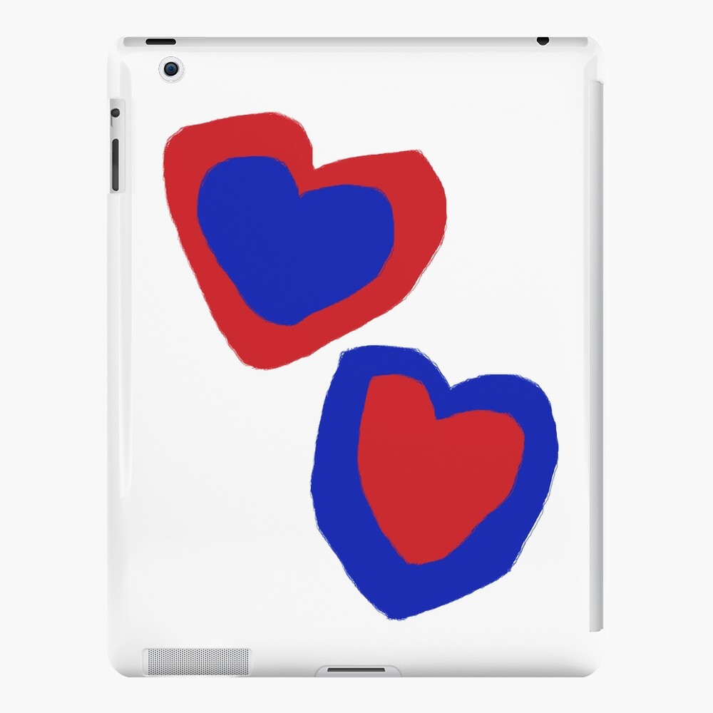 I Love My Life blue heart RedHeartT-Shirt iPad Case & Skin