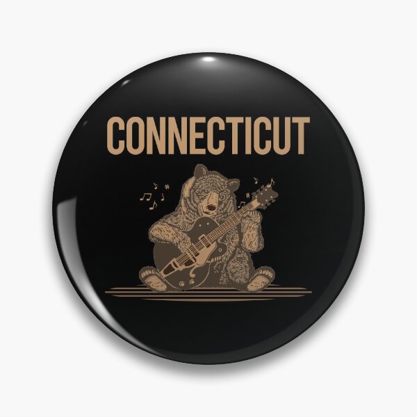 Item preview, Bear With Guitar Connecticut designed and sold by BloodMoneyTwit.