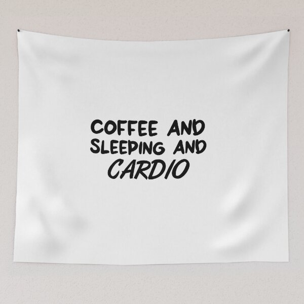 Item preview, Funny Caffeine Workout Saying for Women Coffee and sleeping and Cardio designed and sold by adjamine.