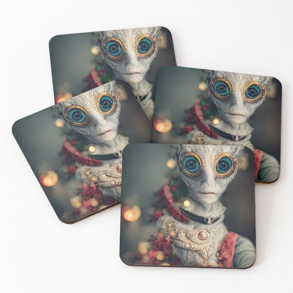 Item preview, A fun Alien greetings Christmas card for Earthling's designed and sold by DigitalDreamArt.