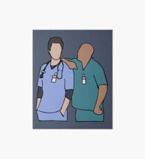 JD and Turk Scrubs Art Board