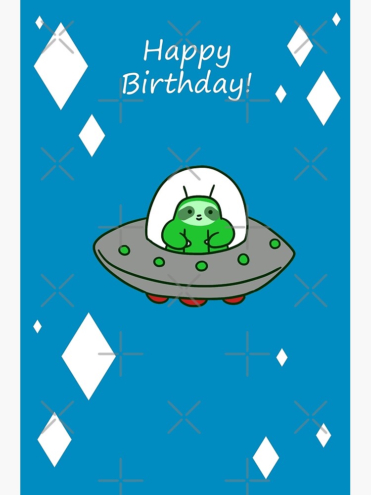 Birthday Alien Invasion Flip Book : Animated UFO : Happy Birthday Cake