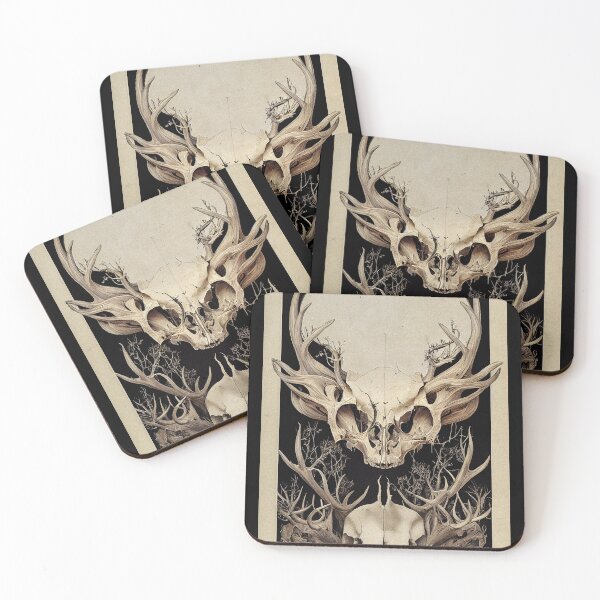Item preview, Book of Skulls: Illustration #011. Gothic Fantasy Creature Skull with Horns designed and sold by Åveline Dvorak.