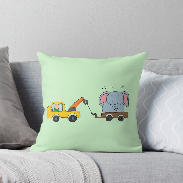 Item preview, cute tow truck towing an elephant designed and sold by wordspotrayal.