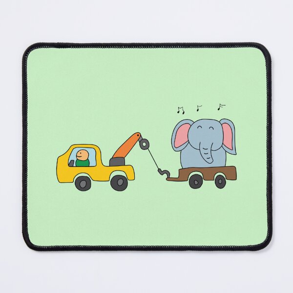 Item preview, cute tow truck towing an elephant designed and sold by wordspotrayal.