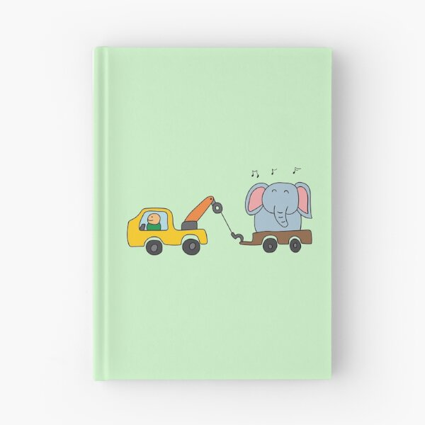 Item preview, cute tow truck towing an elephant designed and sold by wordspotrayal.