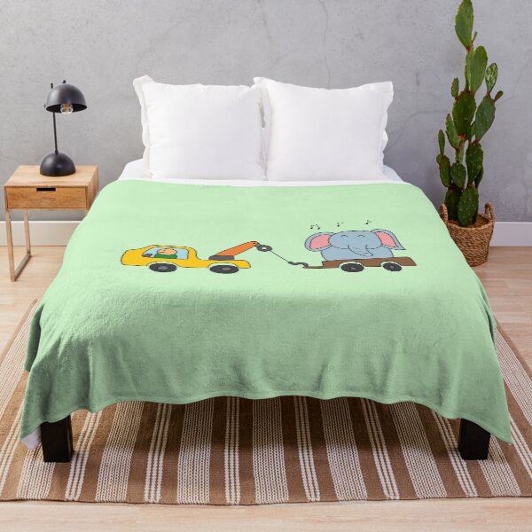 Item preview, cute tow truck towing an elephant designed and sold by wordspotrayal.