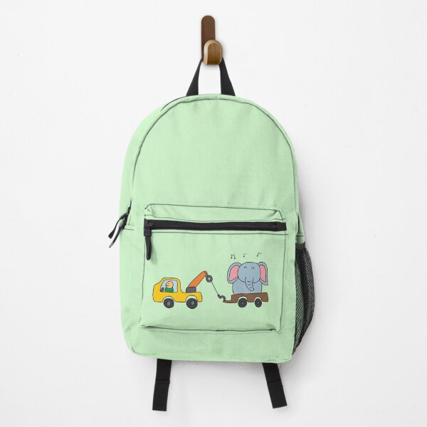 Item preview, cute tow truck towing an elephant designed and sold by wordspotrayal.