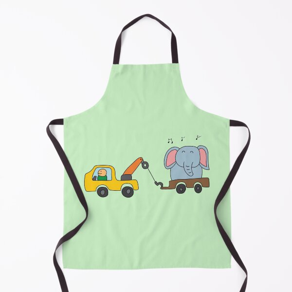 Item preview, cute tow truck towing an elephant designed and sold by wordspotrayal.