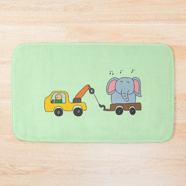 Item preview, cute tow truck towing an elephant designed and sold by wordspotrayal.