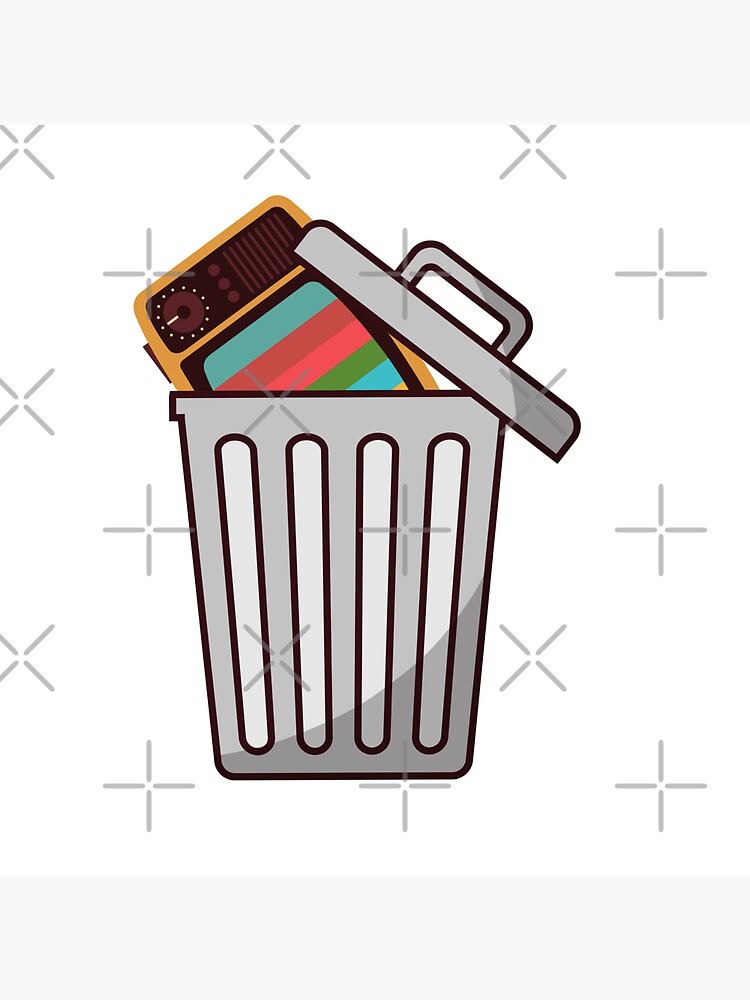 "Trash TV" Sticker for Sale by MayaCordalia | Redbubble